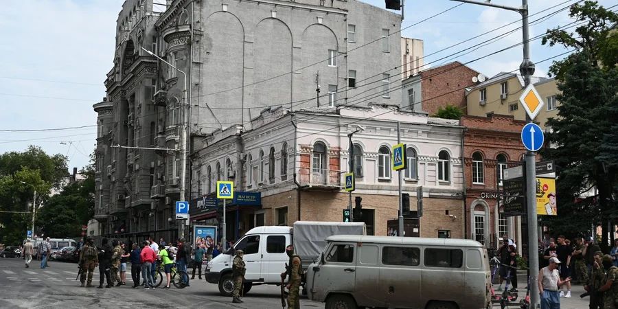 Заблоковані вагнерівцями вулиці Ростова, 24 червня 2023 року.